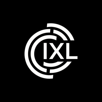 IXL letter logo design. IXL monogram initials letter logo concept. IXL letter design in black background.
