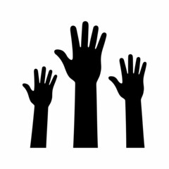 hands reaching for something vector