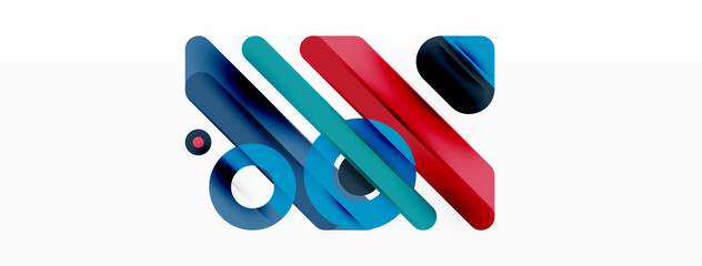 Creative geometric wallpaper. Minimal lines and circles background