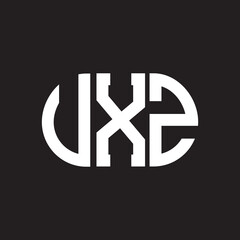 Obraz premium UXZ letter logo design on black background. UXZ creative initials letter logo concept. UXZ letter design.