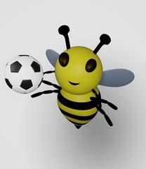 Soccer Ball and Bee