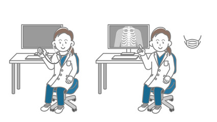 女性医師の診察