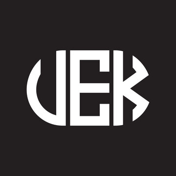 VEK letter logo design. VEK monogram initials letter logo concept. VEK letter design in black background.