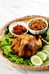 Ayam Ingkung Goreng or Bakakak Hayam, Deep Fried Whole Chicken