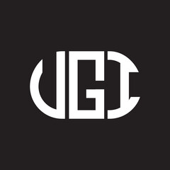 VGI letter logo design. VGI monogram initials letter logo concept. VGI letter design in black background.
