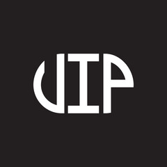 VIP letter logo design. VIP monogram initials letter logo concept. VIP letter design in black background.