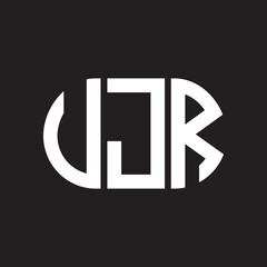 VJR letter logo design. VJR monogram initials letter logo concept. VJR letter design in black background.