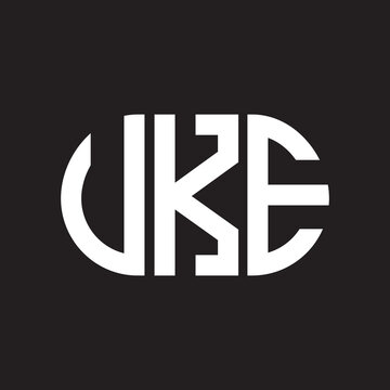 VKE letter logo design. VKE monogram initials letter logo concept. VKE letter design in black background.
