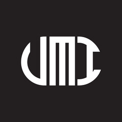 VMI letter logo design. VMI monogram initials letter logo concept. VMI letter design in black background.