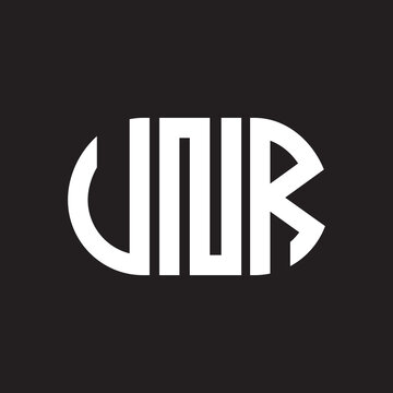 VNR letter logo design. VNR monogram initials letter logo concept. VNR letter design in black background.
