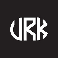 VRK letter logo design. VRK monogram initials letter logo concept. VRK letter design in black background.
