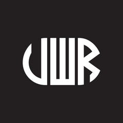 VWR letter logo design. VWR monogram initials letter logo concept. VWR letter design in black background.