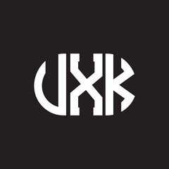 VXK letter logo design. VXK monogram initials letter logo concept. VXK letter design in black background.