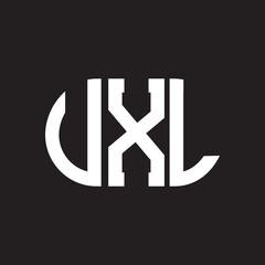 VXL letter logo design. VXL monogram initials letter logo concept. VXL letter design in black background.
