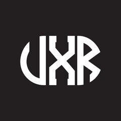 VXR letter logo design. VXR monogram initials letter logo concept. VXR letter design in black background.