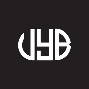VYB letter logo design. VYB monogram initials letter logo concept. VYB letter design in black background.