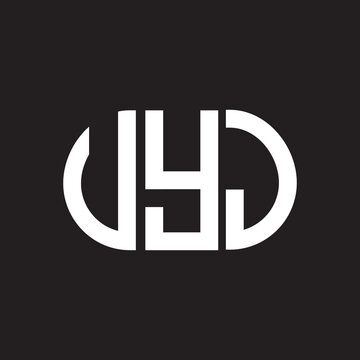 VYJ letter logo design. VYJ monogram initials letter logo concept. VYJ letter design in black background.