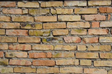 Background old vintage brick wall