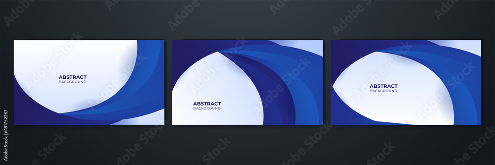 Poster modern dark blue abstract background paper shine and layer element vector for presentation design. s