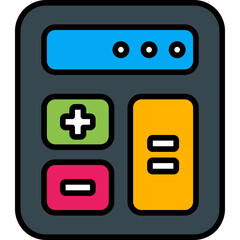 calculator filled outline icon