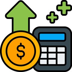 profit filled outline icon