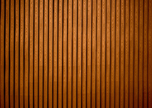 texture of brown perpendicular slat wall.