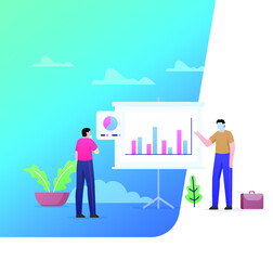 business person with graph