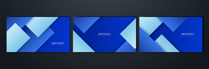 Modern dark blue abstract background paper shine and layer element vector for presentation design. Suit for business, corporate, institution, party, festive, seminar, and talks.