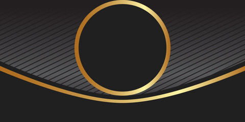 circle black and gold background design