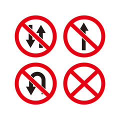 Prohibition icon vector illustration symbol	