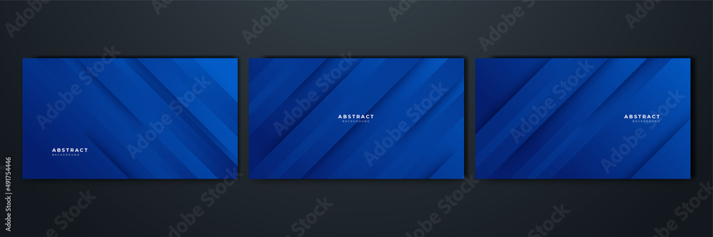 Aufkleber modern dark blue abstract background paper shine and layer element vector for presentation design. s