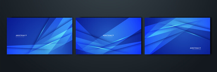 Modern dark blue abstract background paper shine and layer element vector for presentation design. Suit for business, corporate, institution, party, festive, seminar, and talks.