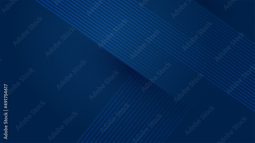 Poster modern dark blue abstract background paper shine and layer element vector for presentation design. s