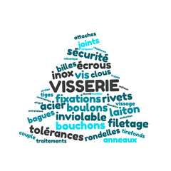 Obraz premium Illustration Visserie en nuage de mots avec un fond transparent