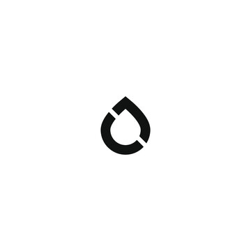 Water Drop CJ Or JC letter logo design for your business.