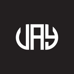 VAY letter logo design. VAY monogram initials letter logo concept. VAY letter design in black background.
