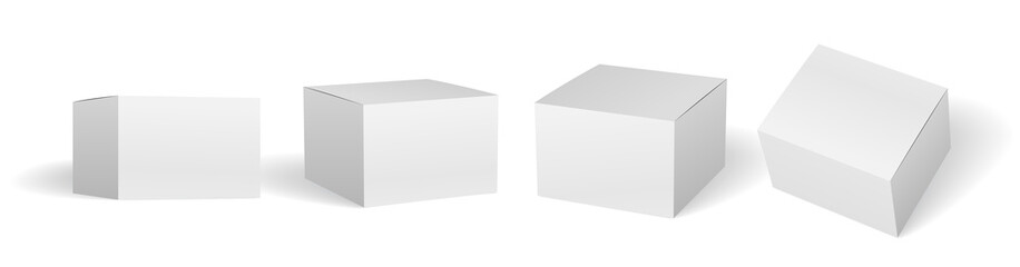 Packaging box mockup vector set 箱のモックアップ