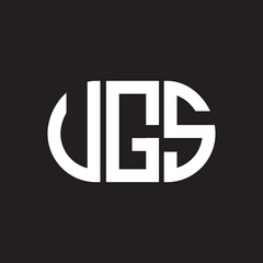 VGS letter logo design. VGS monogram initials letter logo concept. VGS letter design in black background.
