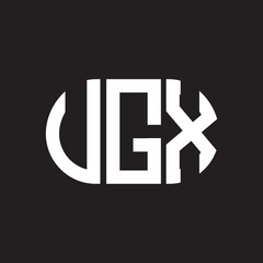 VGX letter logo design. VGX monogram initials letter logo concept. VGX letter design in black background.