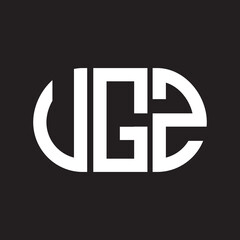 VGZ letter logo design. VGZ monogram initials letter logo concept. VGZ letter design in black background.