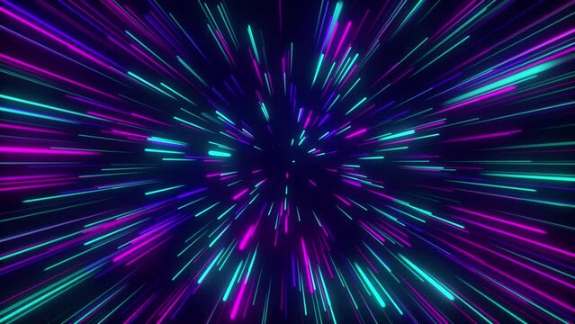 Neon line loop background animation
