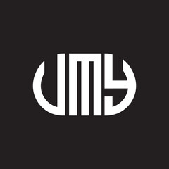 VMY letter logo design. VMY monogram initials letter logo concept. VMY letter design in black background.