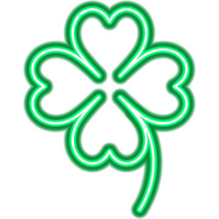 Four Leaf Clover Neon