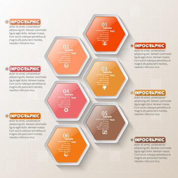 Abstract 3D Paper Infographics. Business template .Vector illustration