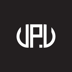 VPU letter logo design. VPU monogram initials letter logo concept. VPU letter design in black background.