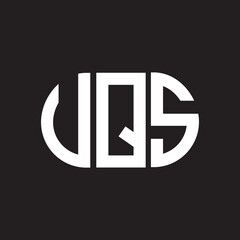 VQS letter logo design. VQS monogram initials letter logo concept. VQS letter design in black background.
