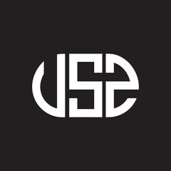 VSZ letter logo design. VSZ monogram initials letter logo concept. VSZ letter design in black background.