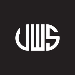VWS letter logo design. VWS monogram initials letter logo concept. VWS letter design in black background.