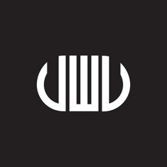 VWU letter logo design. VWU monogram initials letter logo concept. VWU letter design in black background.