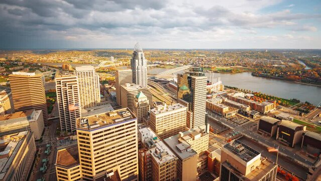 Cincinnati, Ohio, USA Downtown Skyline